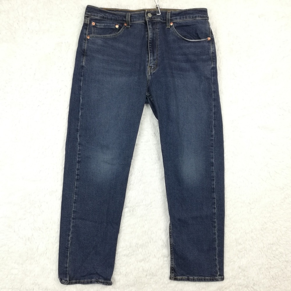 Levi's Mens Jeans 505 Regular Fit‎ Straight Leg Blue Denim Dark Wash 36x30